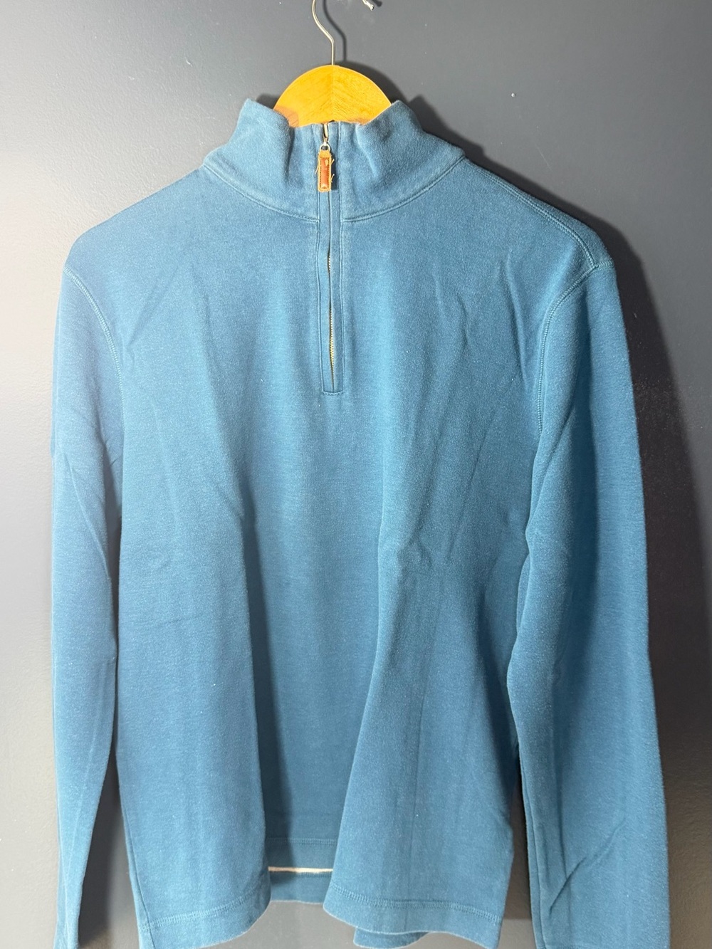 Banana Republic Men's Teal Quarter-Zip Sweater